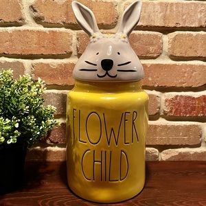 Rae Dunn Flower Child Easter cookie jar